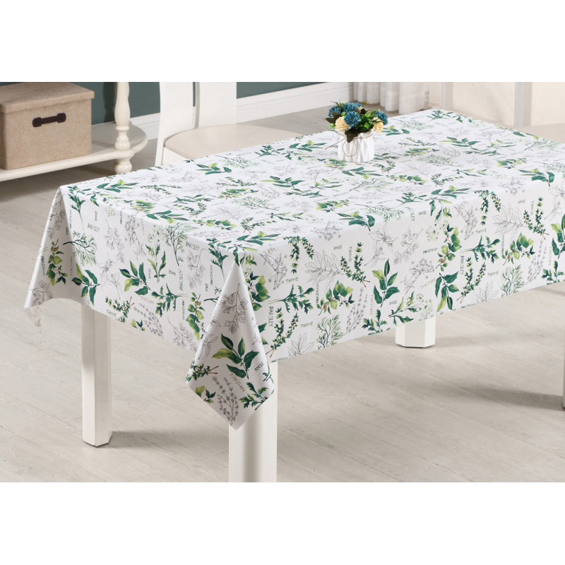 Nappe en PVC tissé Herbs 140 cm au mètre JOY