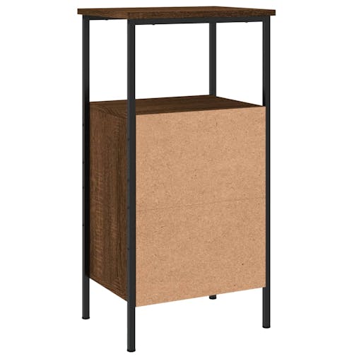 NNEVL Bedside Cabinets 2 pcs Brown Oak 41x31x80 cm Engineered Wood
