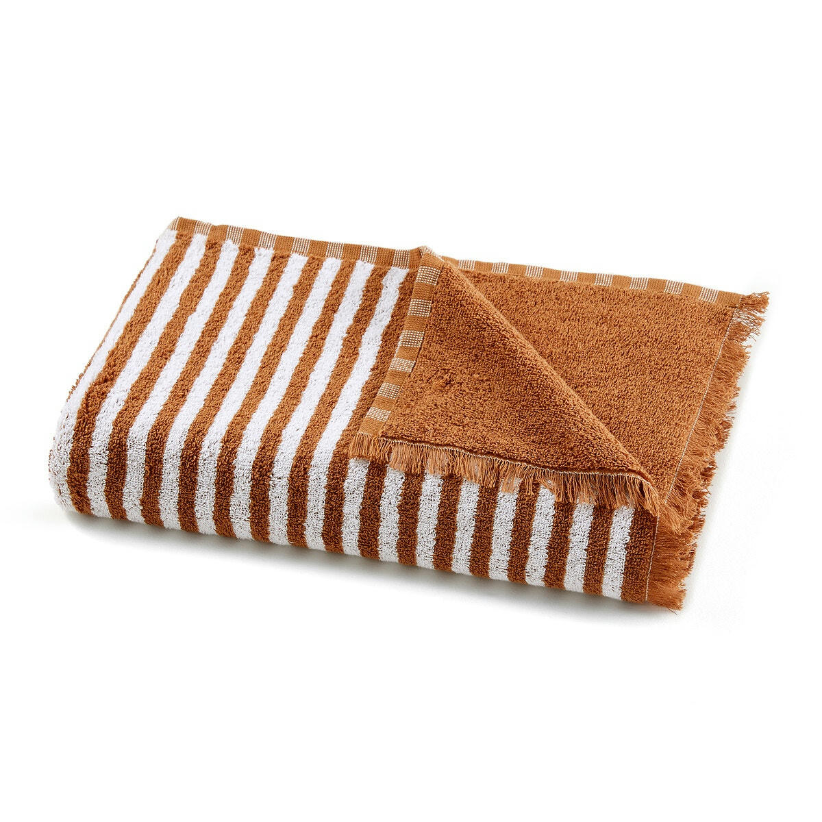 Maxi drap de bain rayé éponge 500 g, Arzon