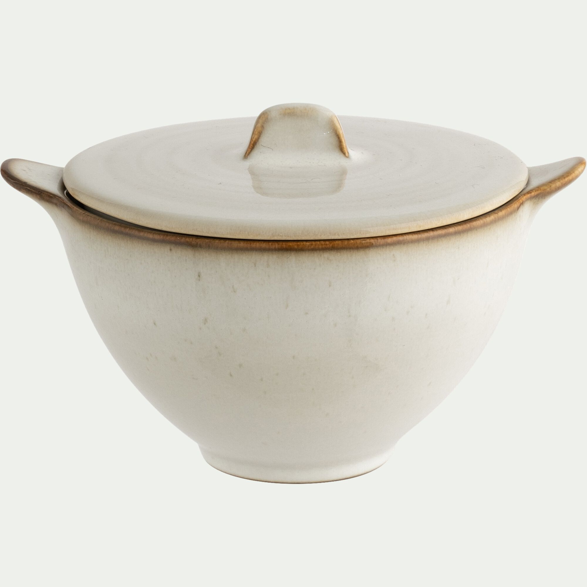ALBA - Bol avec couvercle en grès D16,5cm - beige alpilles