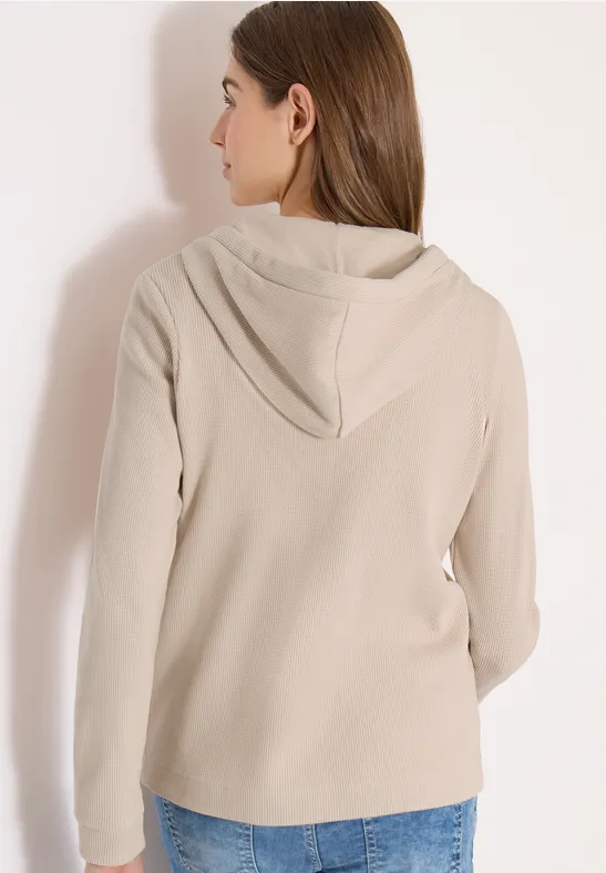 Langarm Jacke mit Kapuze und Taschen