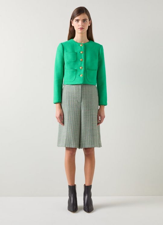 Alexa Bright Green Tweed Jacket