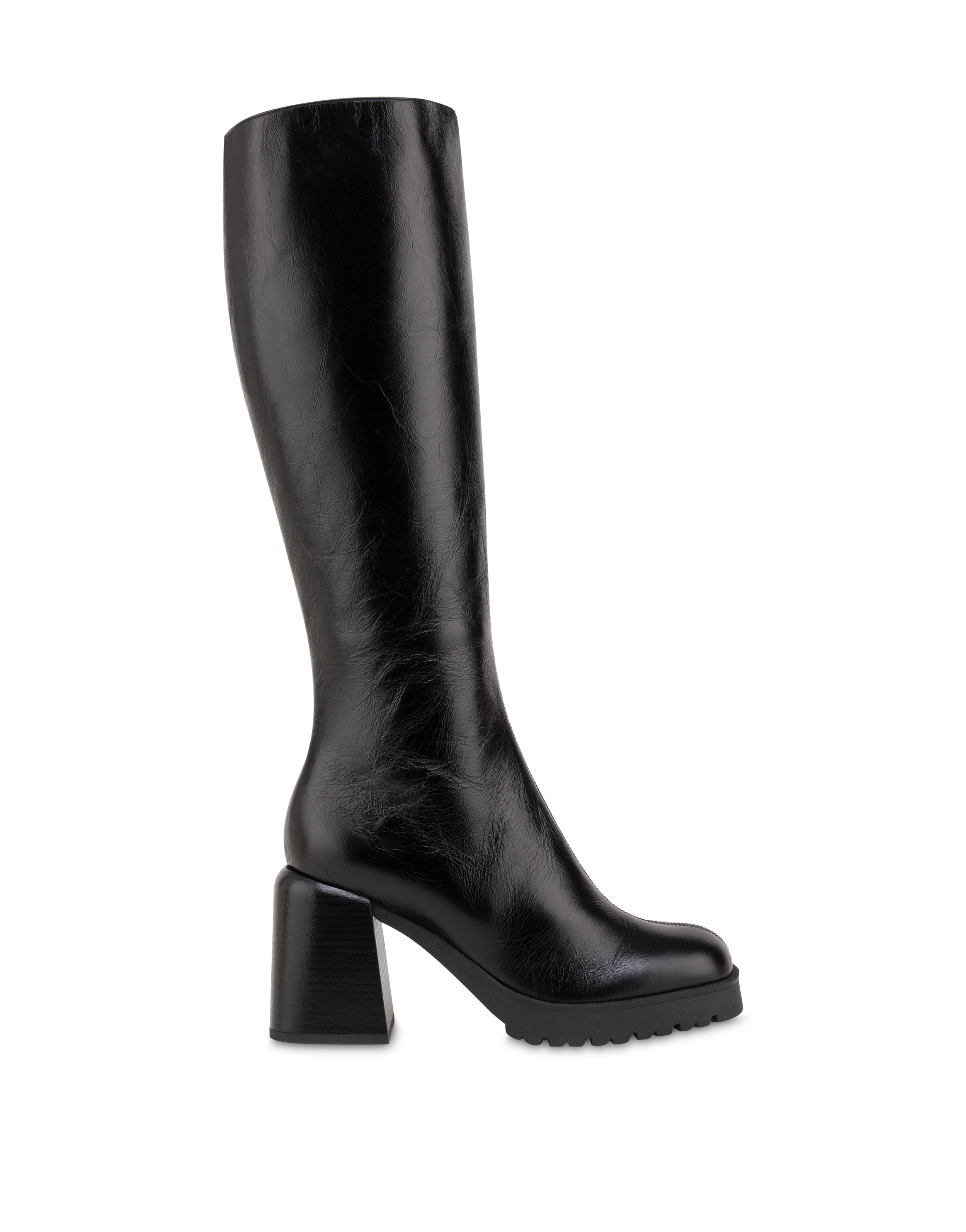 Stivale Anna In Vitello Nero