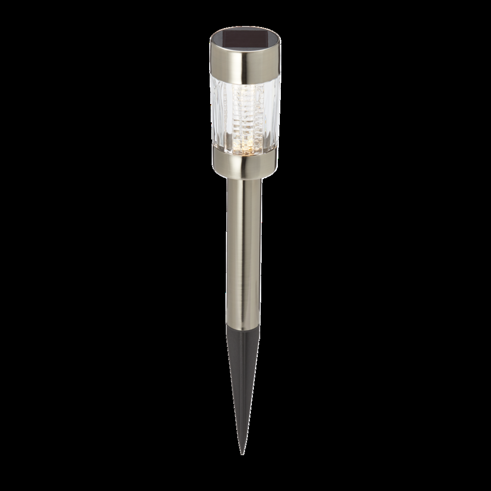 NOMA Outdoor Warm White LED Solar Pinnacle Glass Garden & Pathway Stake Lights, 6-pk