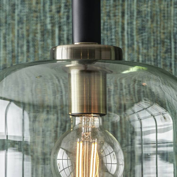 Pacific Florence Glass Pendant Light - Black