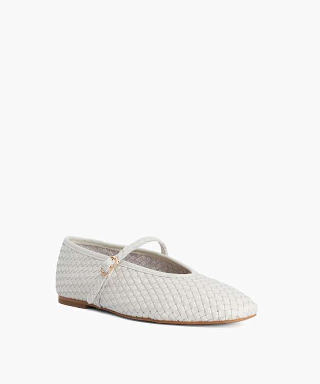 Headliner Ecru - Woven Mary Jane Flats