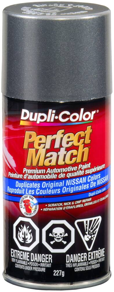 Dupli-Color Perfect Match Premium Acrylic Lacquer Automotive Aerosol Spray Paint, Dark Grey Metallic (463), 227-g