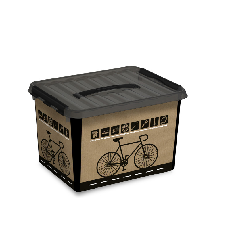 Box de rangement Q-line à compartiments décor vélo 22 L SUNWARE