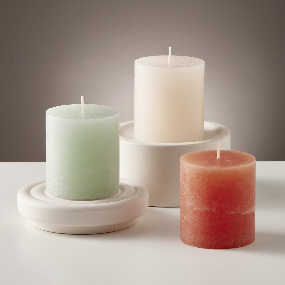 Bougie cylindrique Ø6,7xH7,5cm (3 modèles)