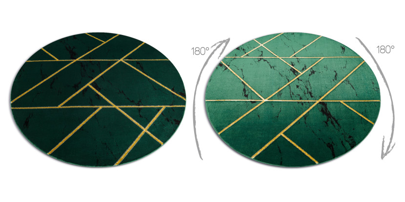 Dywan EMERALD ekskluzywny 1012 - glamour, stylowy marmur, koło 120 cm