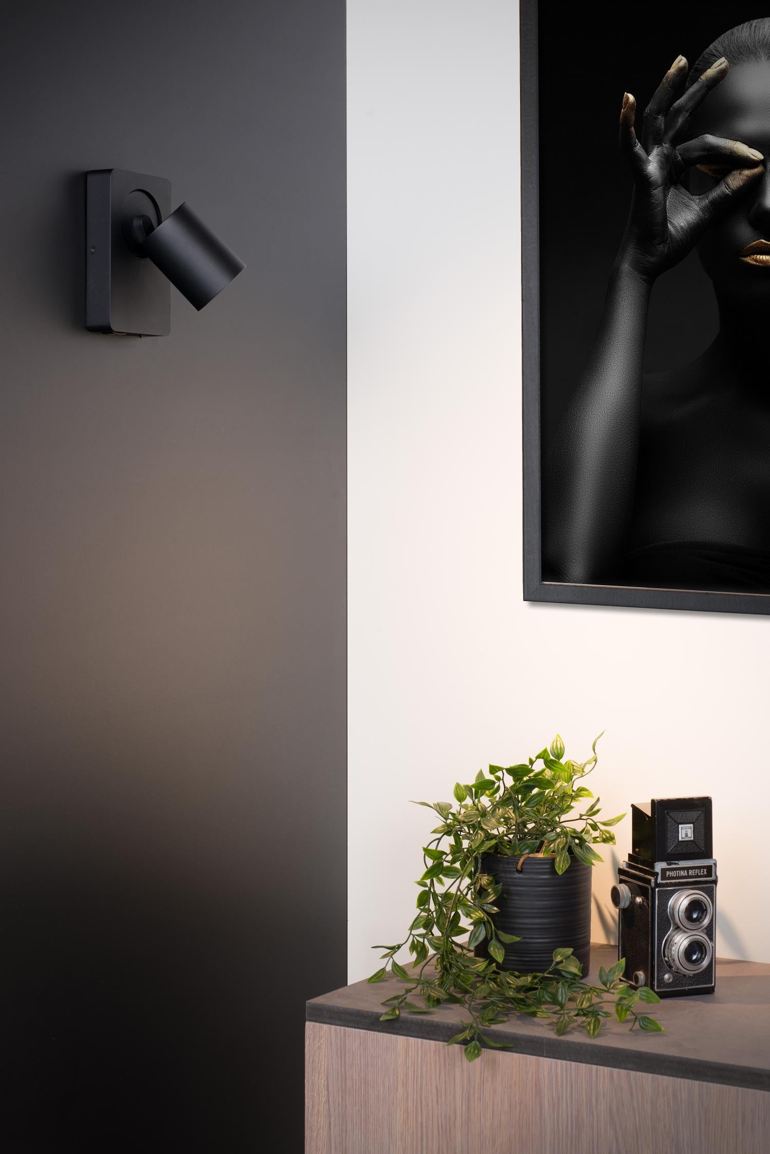 Lucide bedlamp NIGEL - 1xGU10 - Zwart