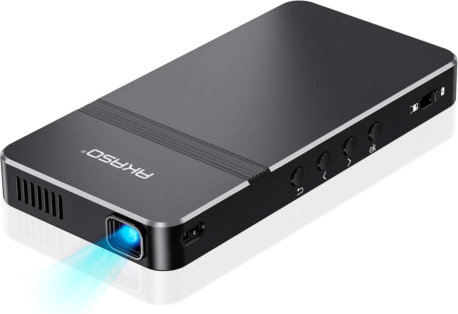 AKASO Mini Projector, Pocket-Sized DLP Portable Projector
