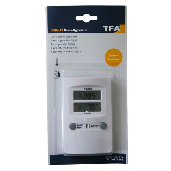Thermo-Hygrometer digital Kunststoff 7 x 11 x 2 cm
