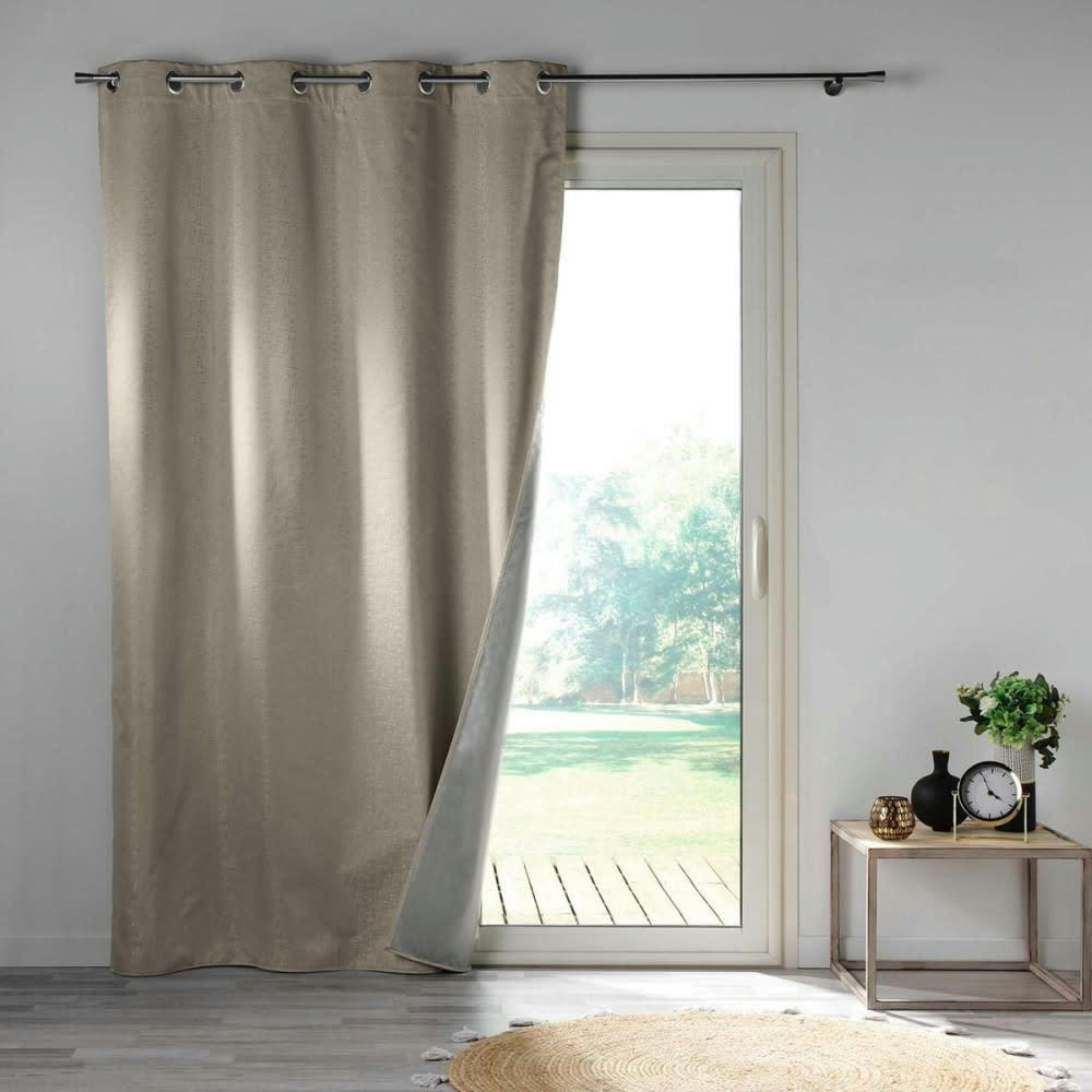 - Rideau occultant  polyester Beige 135 X 240