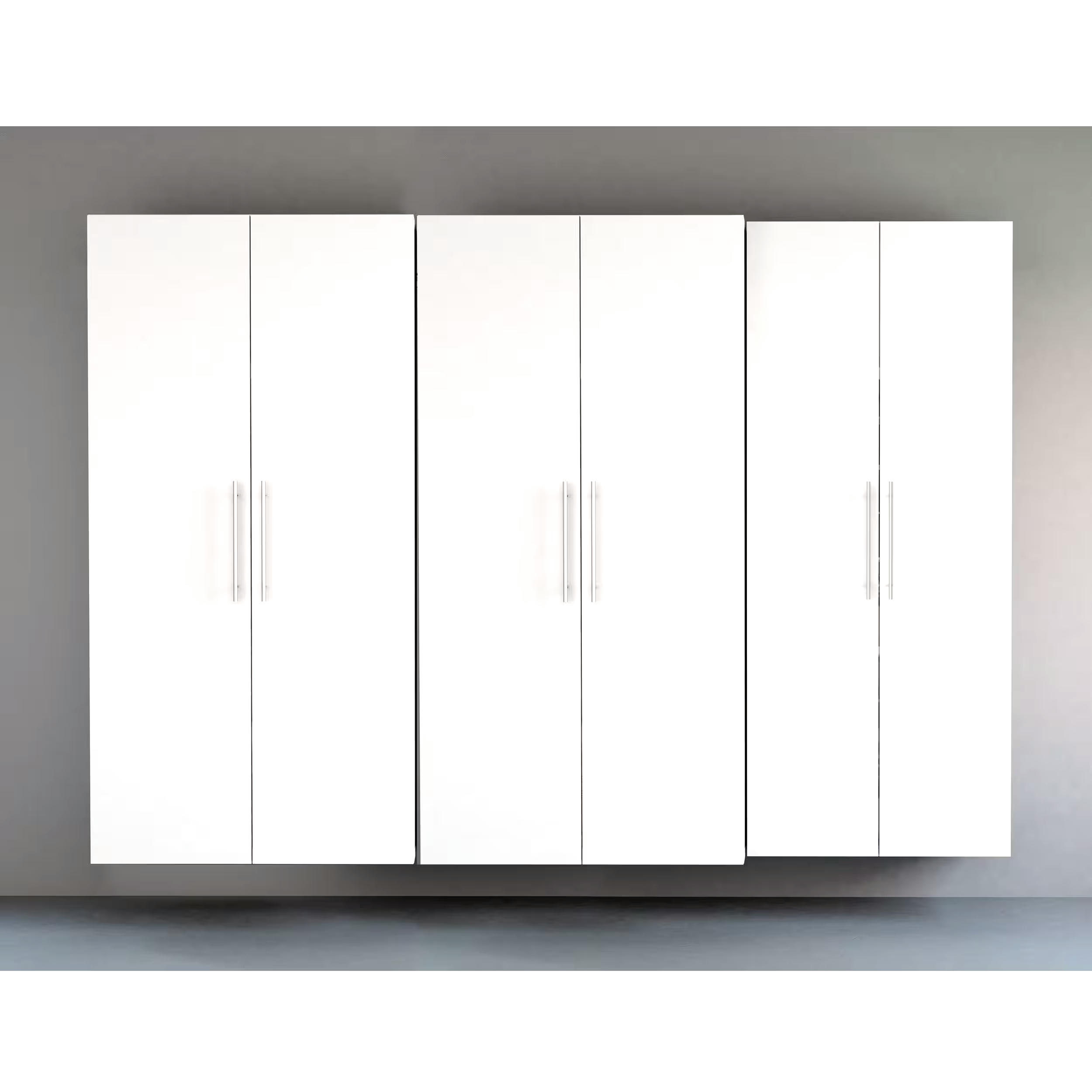 Prepac HangUps Mounted Storage Cabinet Set L, Assorted Colours, 20 x 102 x 72-in, 3-pc