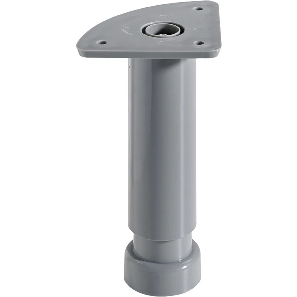 Sockelfuß, D.32x130-180 mm, Kunststoff, grau