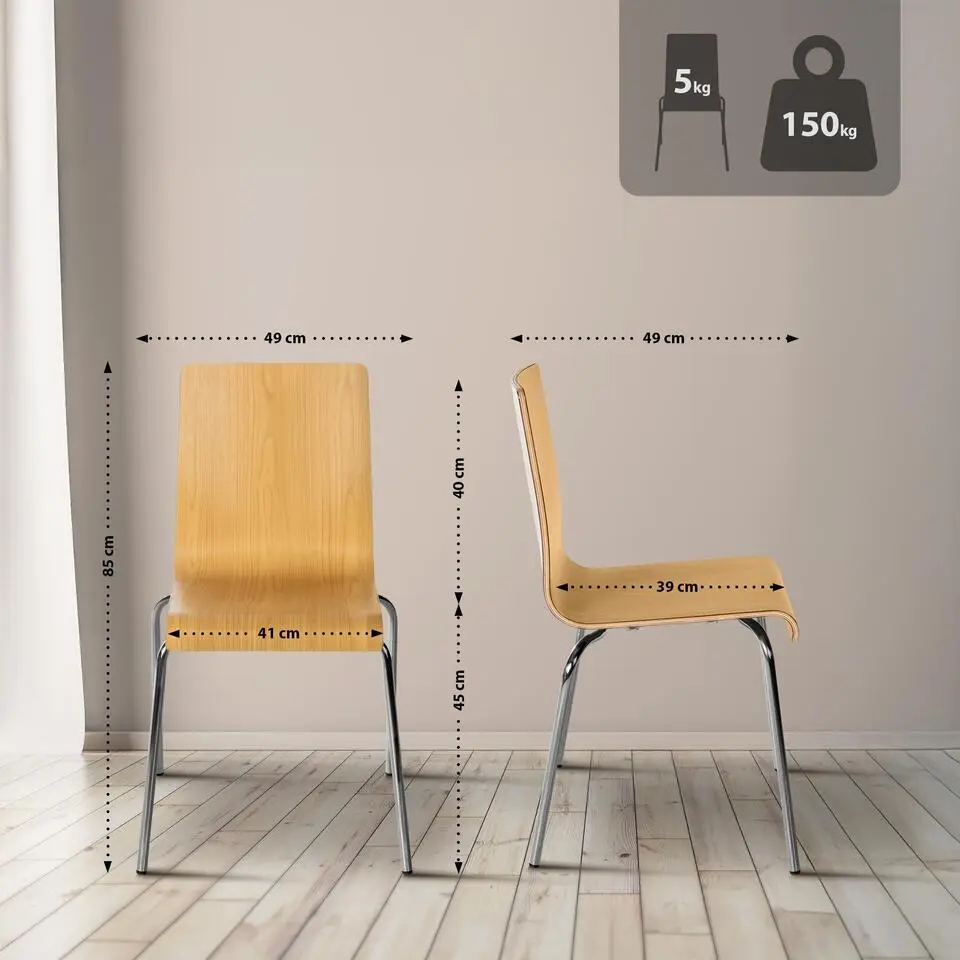 CLP Eetkamerstoel Gahanna Hout - natura