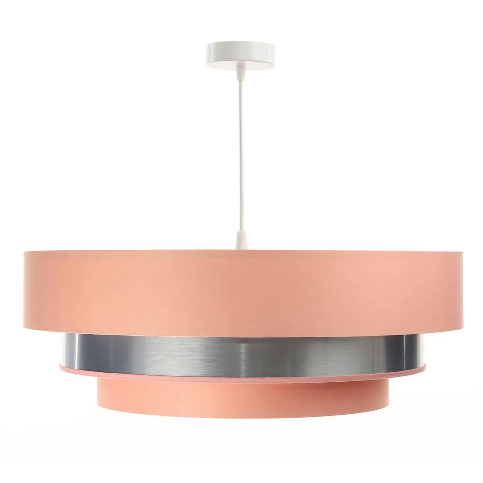 TRINITI - Suspension Tissu Rose 60x60x25 cm