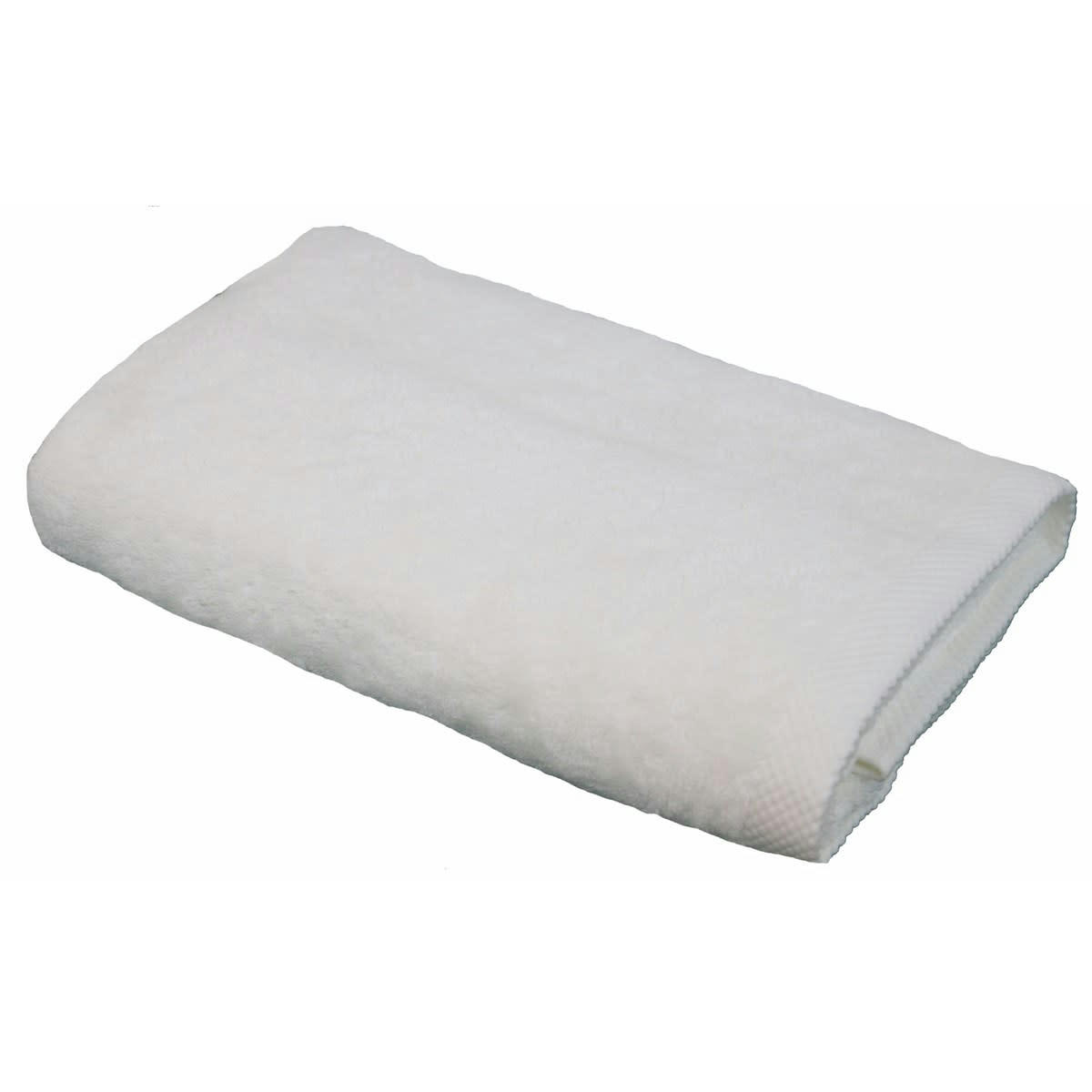 DRAP DE DOUCHE ESSENTIELLE - Drap de douche éponge en coton blanc 70x140 cm