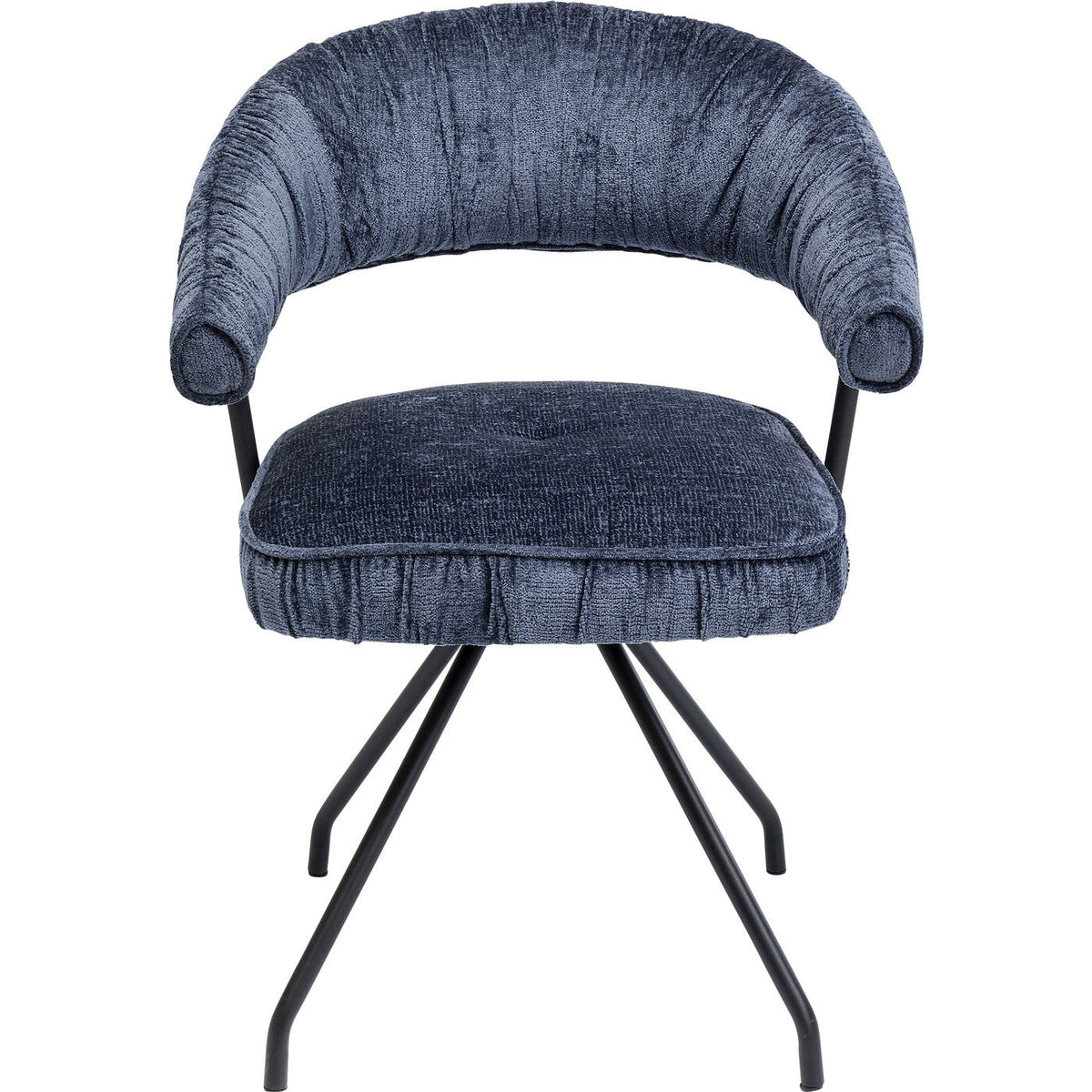 Kare Design Draaistoel met armleuningen Arabella blauw
