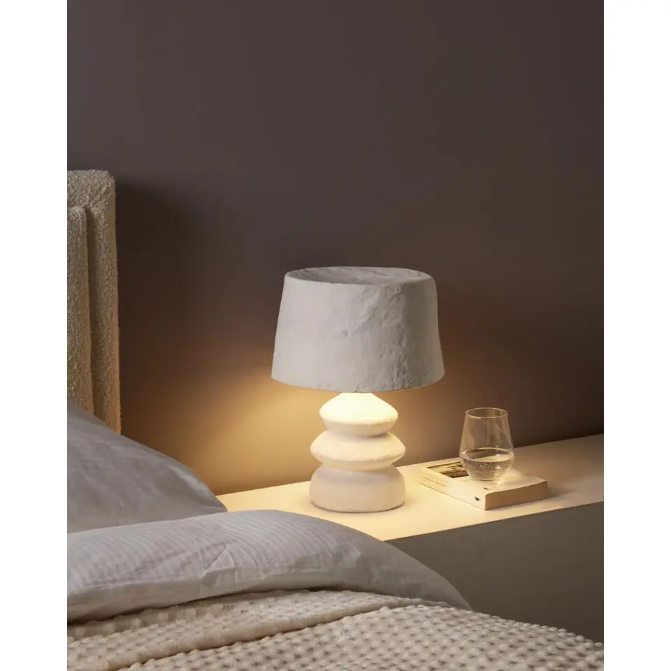 ARAPEY - Tafellamp - Wit - Papier-mach&eacute;