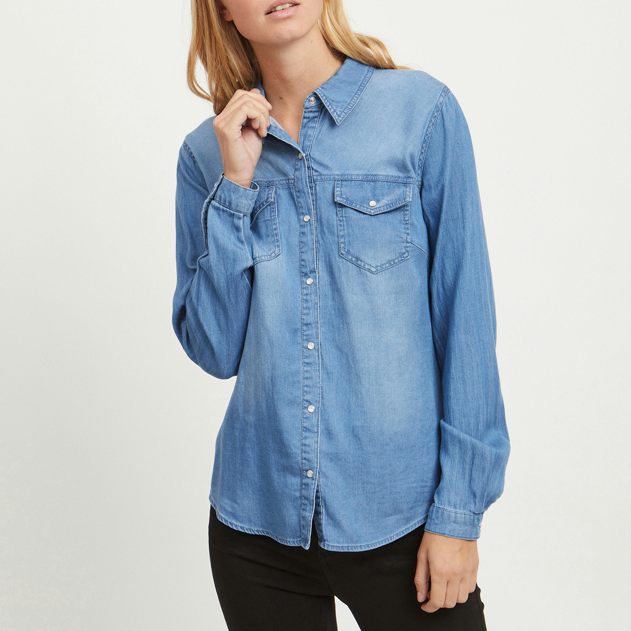Chemise cintrée, manches longues