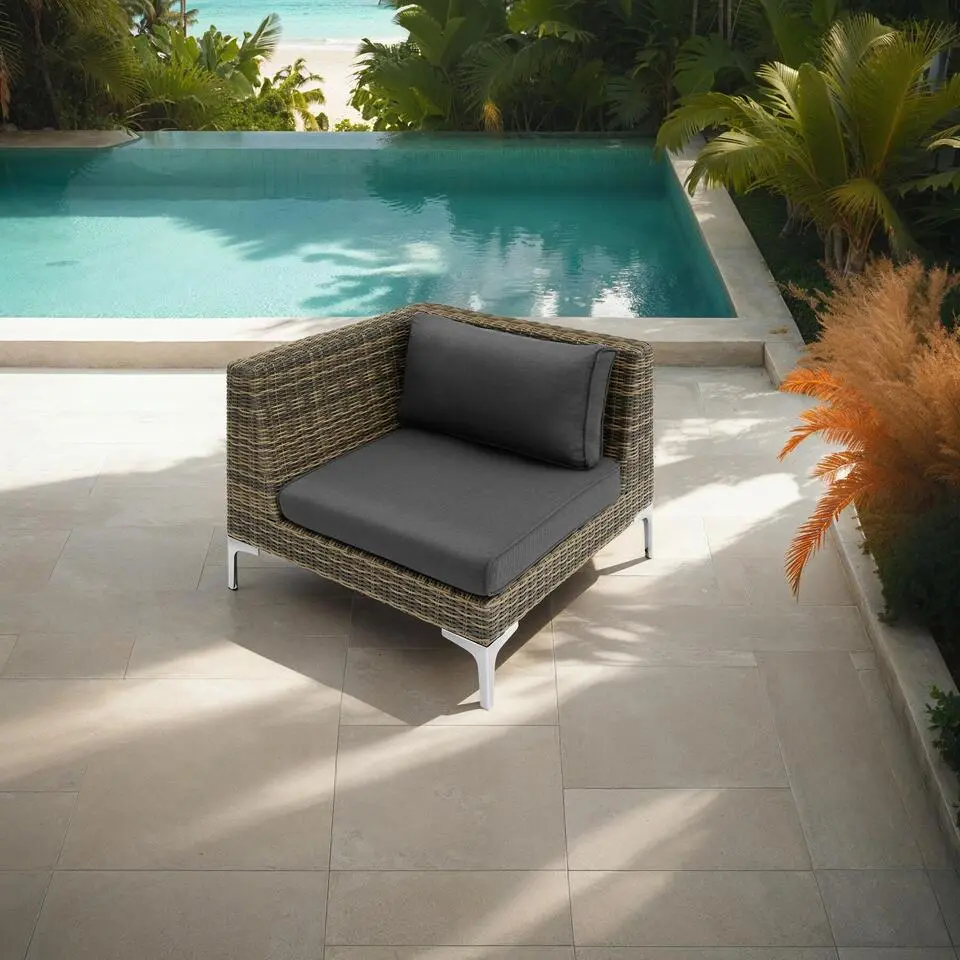 tectake Modulaire ratelset Villanova aluminium, rechtshoek, Gem&ecirc;leerd Antraciet