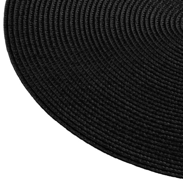 Podkładka na stół Braid black 38 cm okrągła mata