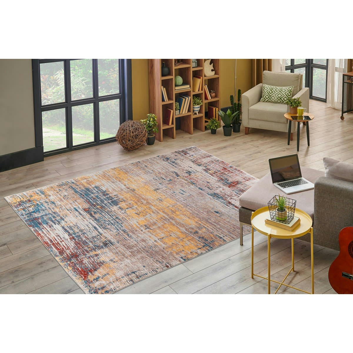 ANGELO - Tapis de salon en polyester multicolore 160x230 cm