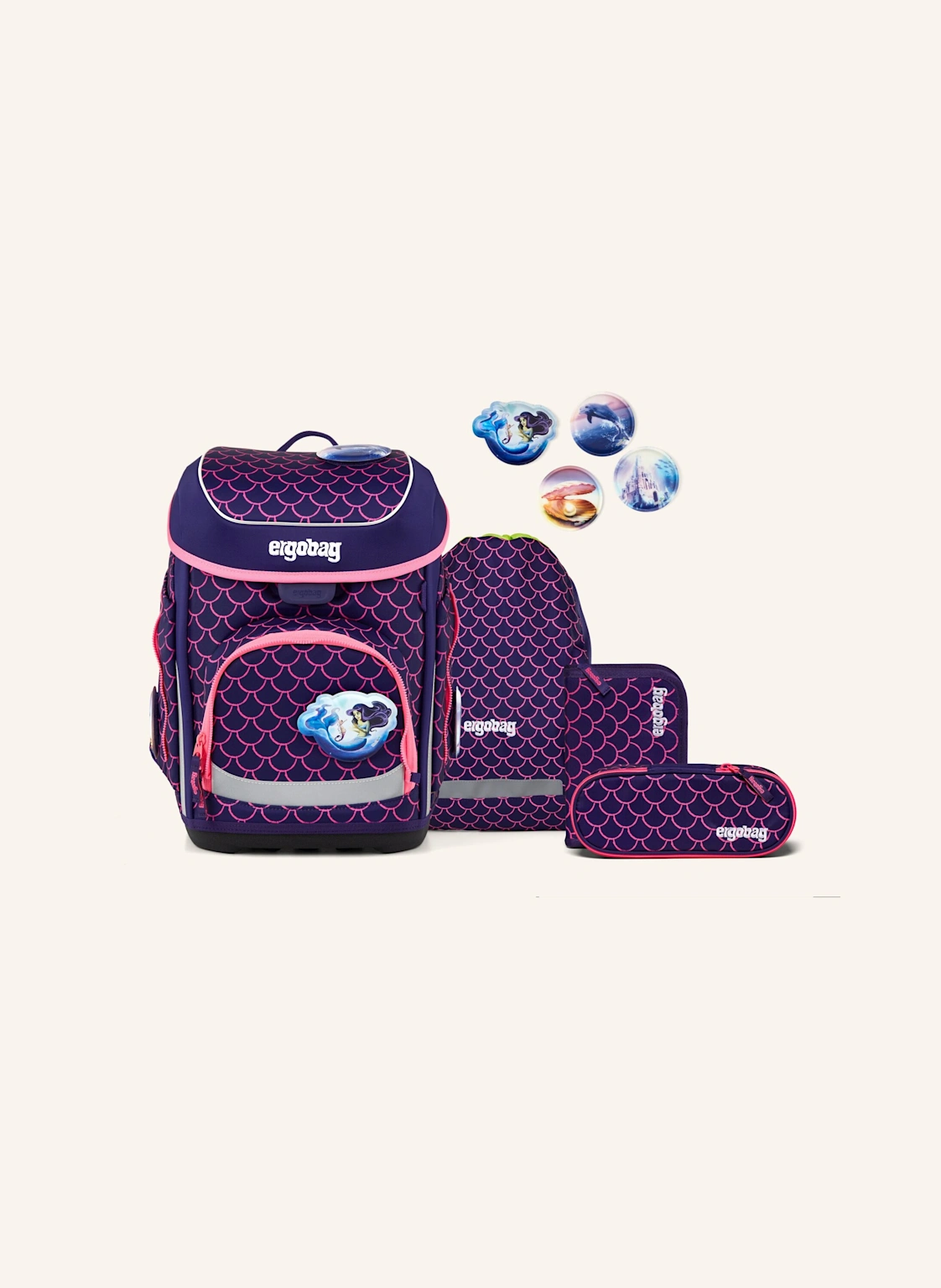 ergobag Schulranzen-Set CUBO SET