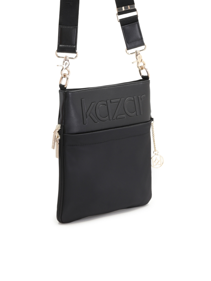 Ladies’ universal black messenger bag on a wide strap