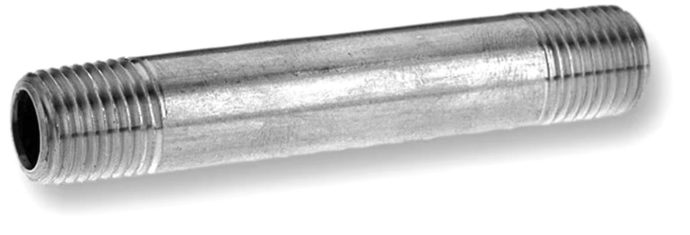 Aqua-Dynamic Galvanized Grey Steel Pipe Nipple, Male Pipe Thread, 3/4 x 2-in