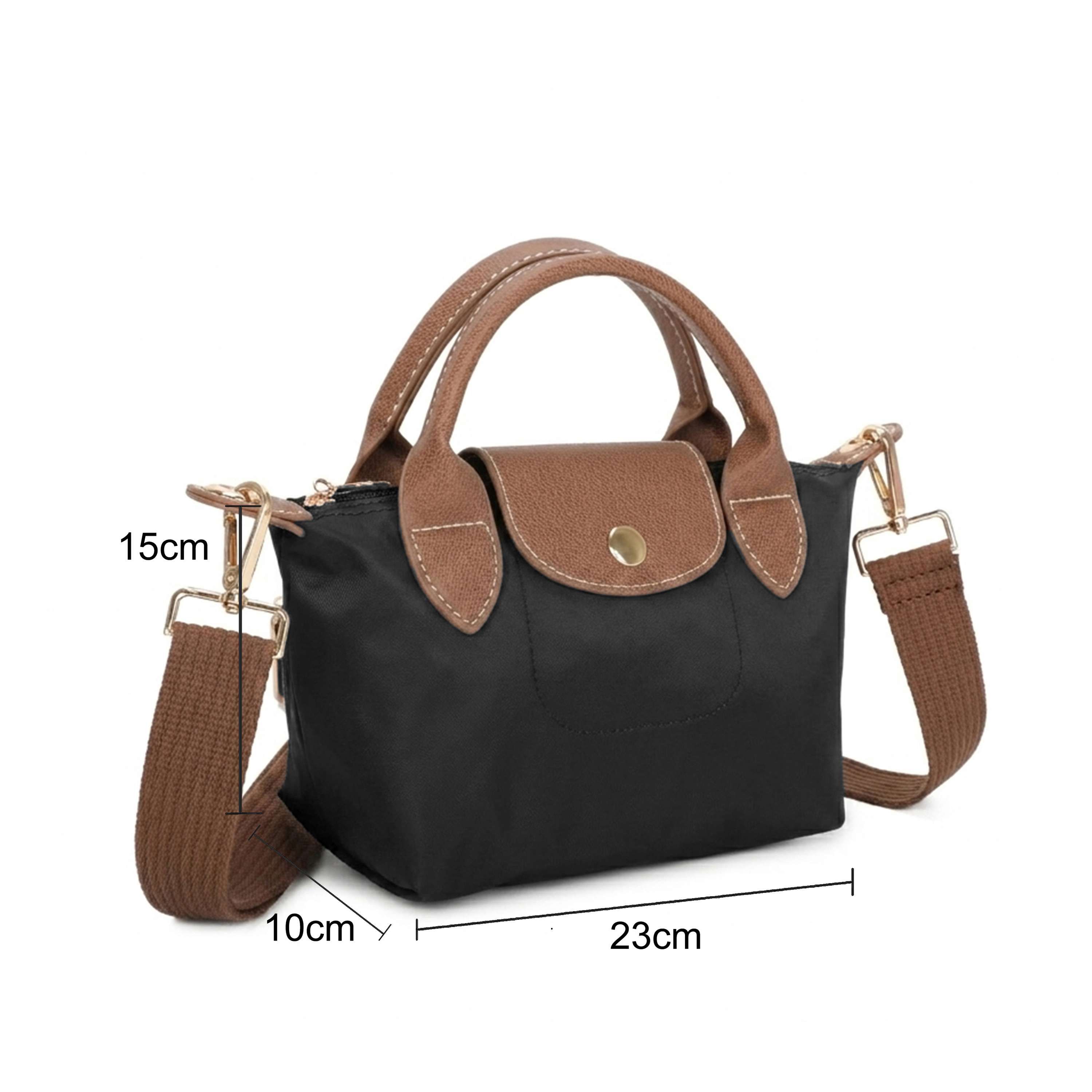 Kitise Mini Top Handle Nylon Crossbody Shoulder Grab Bag