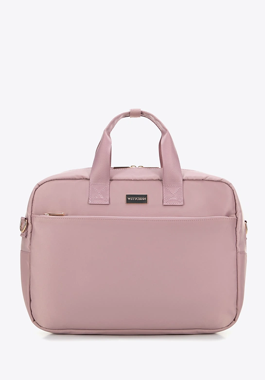 Torba na laptopa 15’’ z nylonu różowa