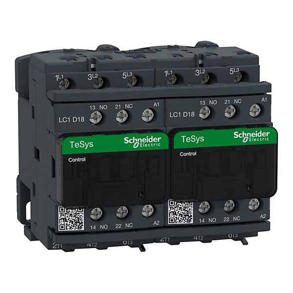 Lc2d18e7 Schneider - Contacteur Inverseur Tripolaire - 3no - 18a - Bobine 48vca - Vis