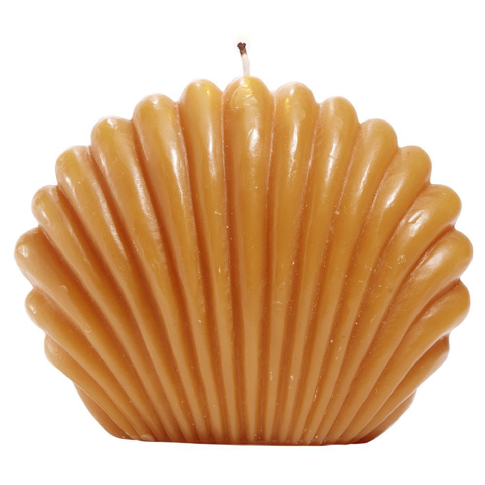 Bougie coquillage grand modèle 15x12,8xH9cm