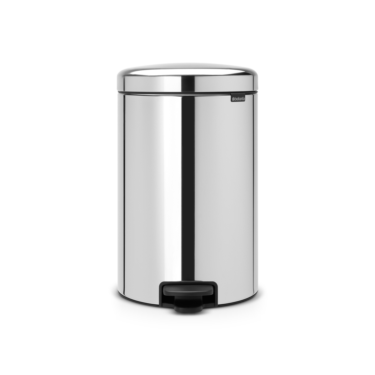 Brabantia NewIcon Pedaalemmer, 20 liter, kunststof binnenemmer - Brilliant Steel