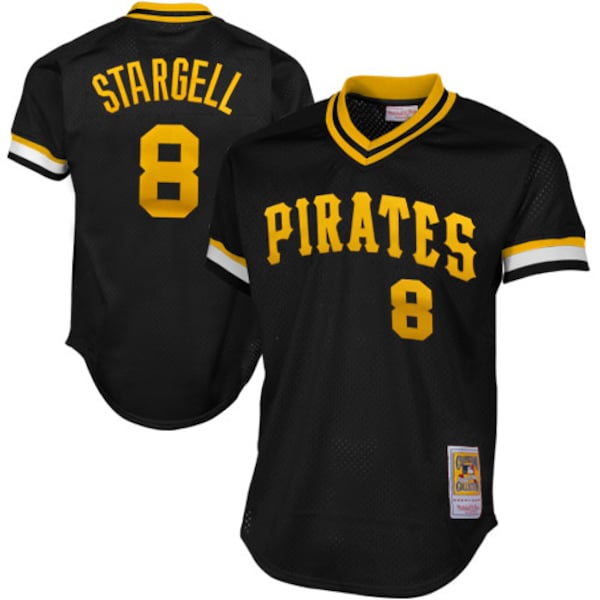 Willie Stargell Pittsburgh Pirates 1982 Authentic Cooperstown Collection Mesh Batting Practice Jersey - Black