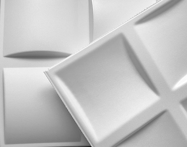 Panneaux de plafond et panneaux muraux Decoratif 3D Pled Blanc 8m² / 12pièces