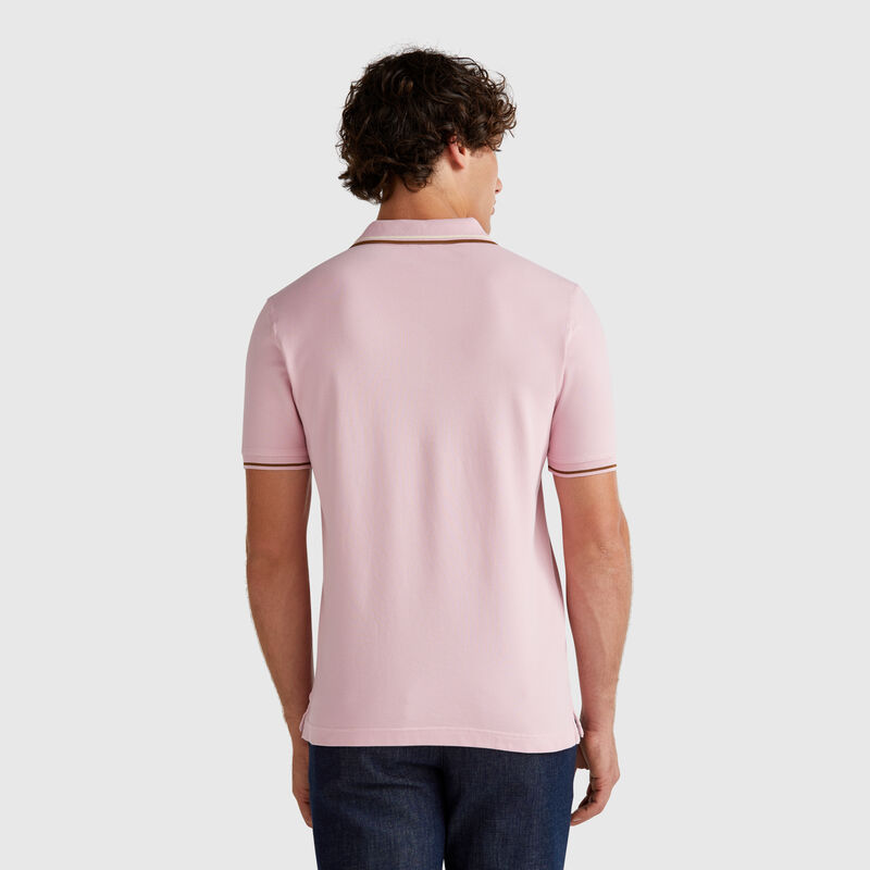 Red slim fit polo