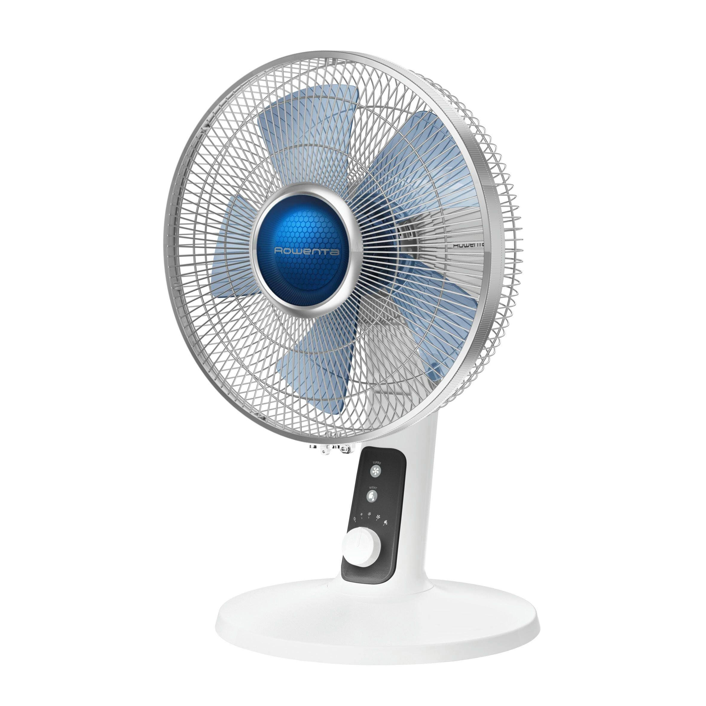 Rowenta Turbo Silence Extreme+ Mechanical Oscillating Table/Desk Fan, 4-Speed