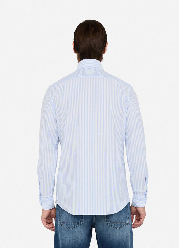 Camicia in cotone a righe