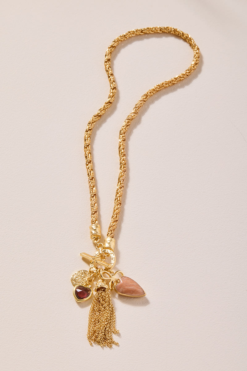 Alyson Tassel Charm Necklace