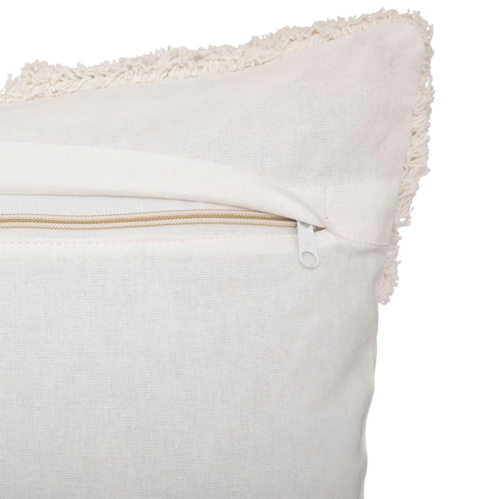 - Housse de coussin en coton tufté blanc 40x40 cm