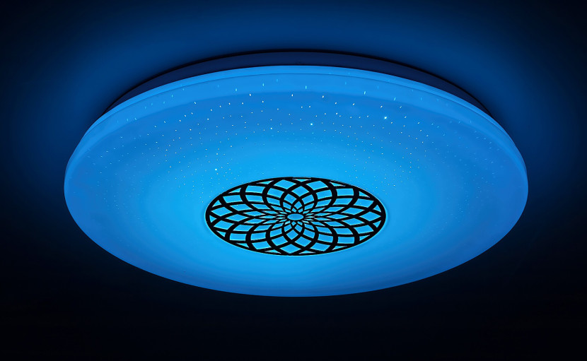 Plafon Ophelia z pilotem okrągły srebrny LED 1x24W 39,5cm IP20 Rabalux