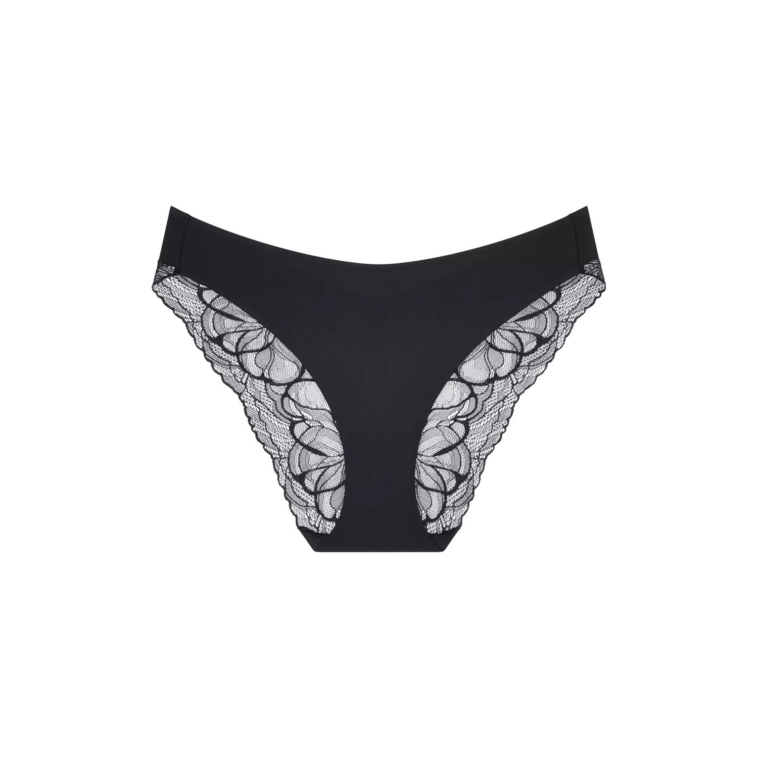 Body Make-Up Illusion Lace Highleg Tai Briefs, black