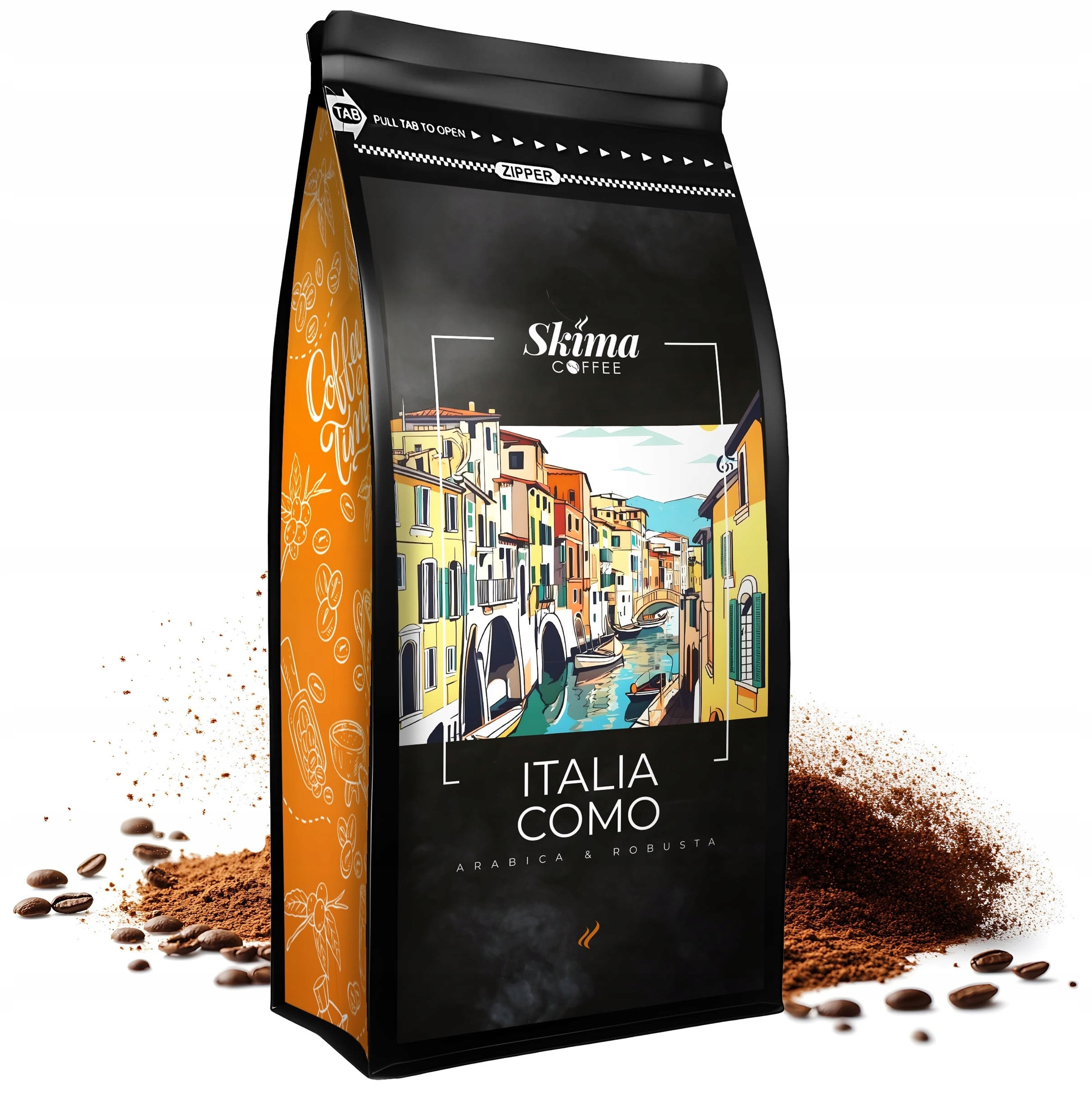 Kawa Mielona 500g Italia Como Świeżo Palona SkimaCoffee