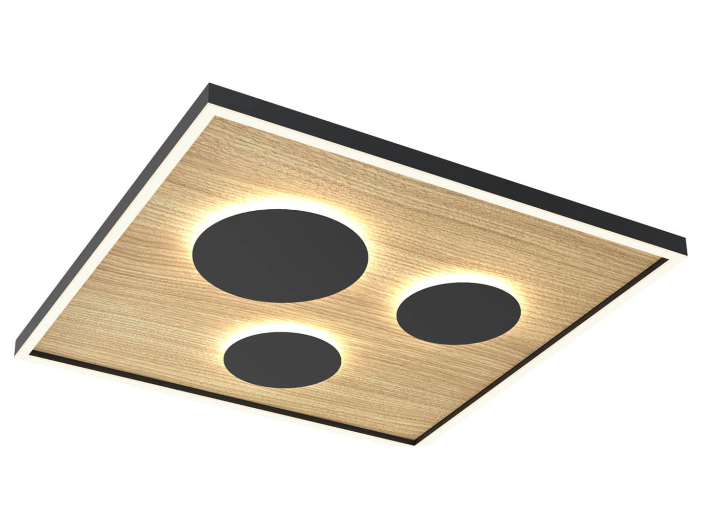 Lampa sufitowa 3-punktowa Dijon LED ze ściemniaczem czarna
