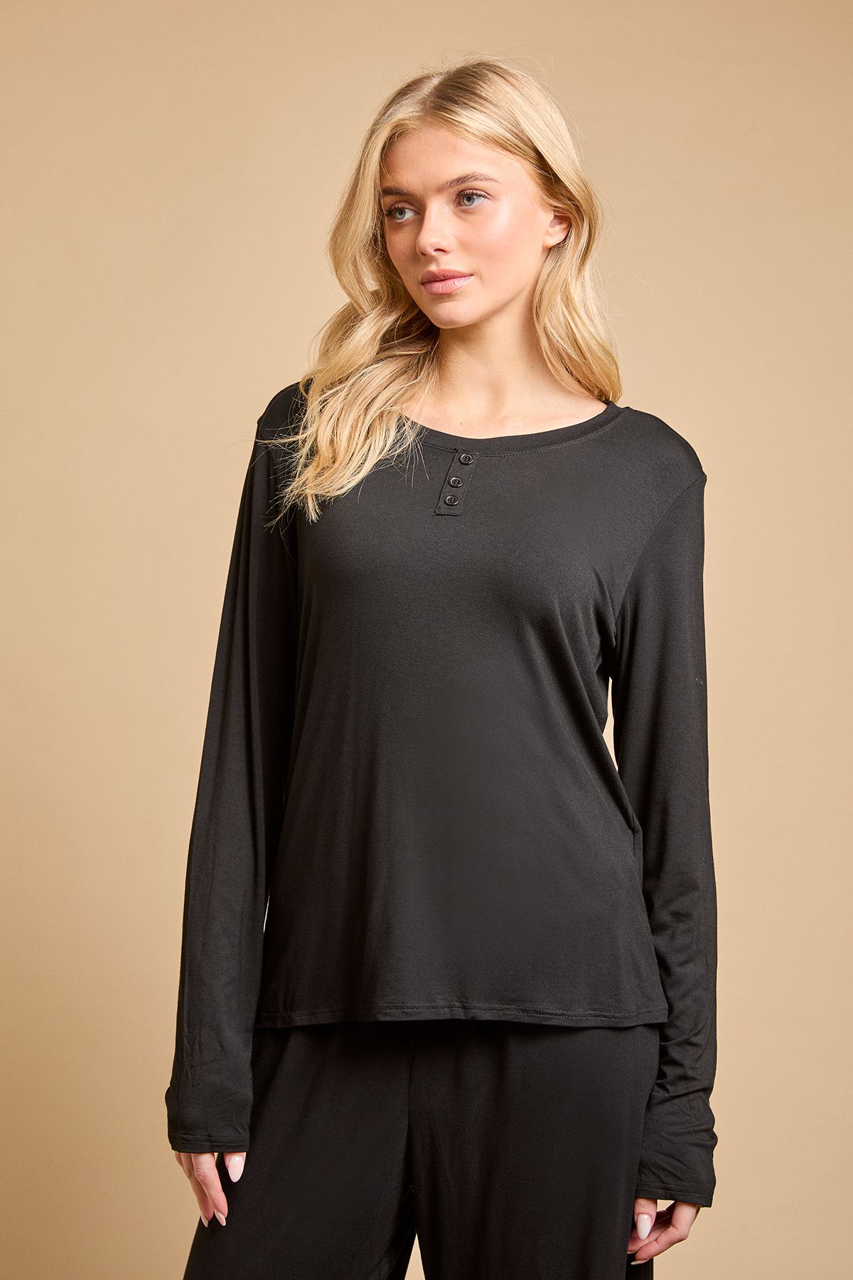 Oasis Drawstring Waist Long Sleeve Nightwear Set