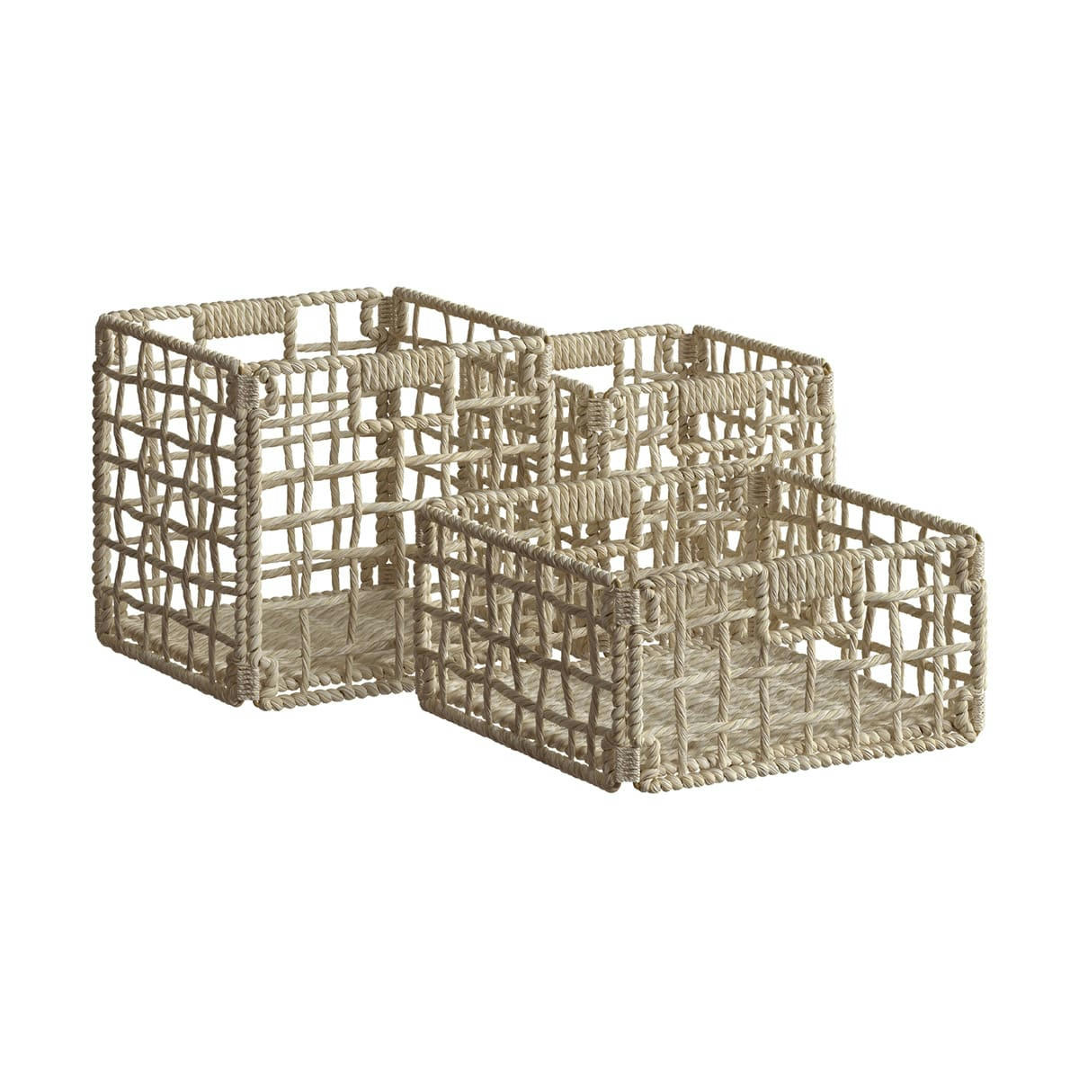 JANICE - Set de 3 paniers en fibres naturelles